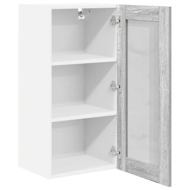 vidaXL Κρεμαστό ντουλάπι Γκρίζο Σονομα 40x31x80cm