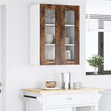 vidaXL Κρεμαστό ντουλάπι Καπνιστό Δρύς 60x31x80cm