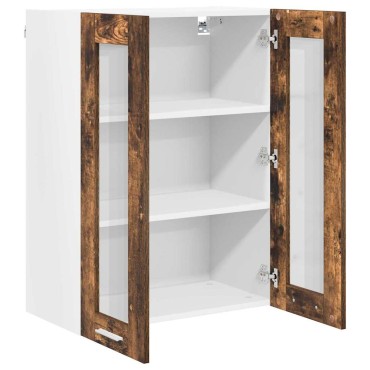 vidaXL Κρεμαστό ντουλάπι Καπνιστό Δρύς 60x31x80cm