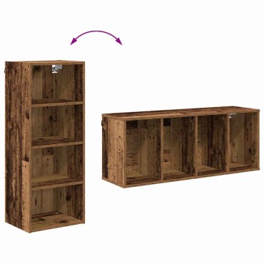 vidaXL Κρεμαστό ντουλάπι Παλιό ξύλο 40x29,5x100cm