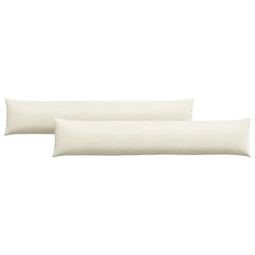 vidaXL Μαξιλάρι Καναπέ 2 pcs Κρεμ 200x40cm Υφασμάτινο Κορντουρά