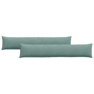 vidaXL Μαξιλάρι Καναπέ 2 pcs Θαλασσί 200x40cm Υφασμάτινο Κορντουρά