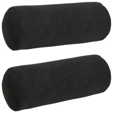 vidaXL Μαξιλάρια Στήριγμα 2 pcs Μαύρο 15x40 εκ