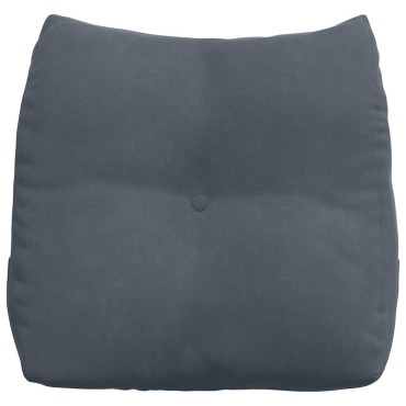 vidaXL Μαξιλάρι Πλάτης Σκούρο Γκρι 45 x 24 x 50 εκ Βελούδο