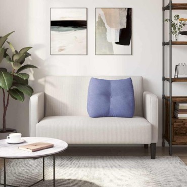 vidaXL Μαξιλάρι Πλάτης Μπλε τζην 60 x 24 x 50 εκ ύφασμα