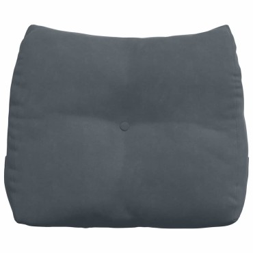 vidaXL Μαξιλάρι Πλάτης Σκούρο Γκρι 60 x 24 x 50 εκ Βελούδο