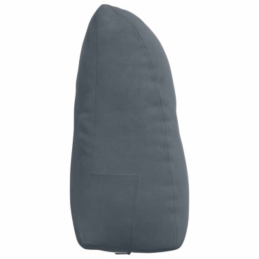 vidaXL Μαξιλάρι Πλάτης Σκούρο Γκρι 60 x 24 x 50 εκ Βελούδο