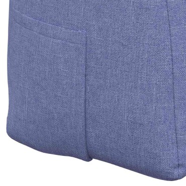 vidaXL Μαξιλάρι Πλάτης Μπλε τζην 120 x 24 x 50 εκ ύφασμα