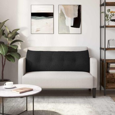 vidaXL Μαξιλάρι Πλάτης Μαύρο 140 x 24 x 50 εκ ύφασμα