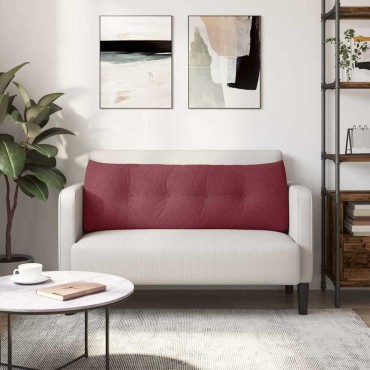 vidaXL Μαξιλάρι Πλάτης Κόκκινο 140 x 24 x 50 εκ ύφασμα