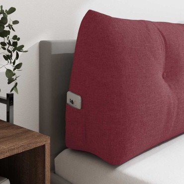 vidaXL Μαξιλάρι Πλάτης Κόκκινο 140 x 24 x 50 εκ ύφασμα