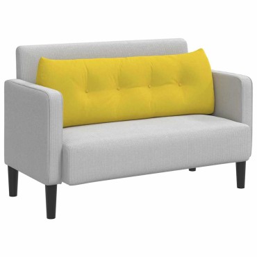 vidaXL Μαξιλάρι Πλάτης Απαλό Κίτρινο 140 x 24 x 50 εκ ύφασμα