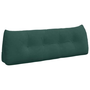 vidaXL Μαξιλάρι Πλάτης Σκούρο Πράσινο 140 x 24 x 50 εκ Βελούδο