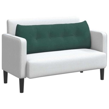 vidaXL Μαξιλάρι Πλάτης Σκούρο Πράσινο 140 x 24 x 50 εκ Βελούδο