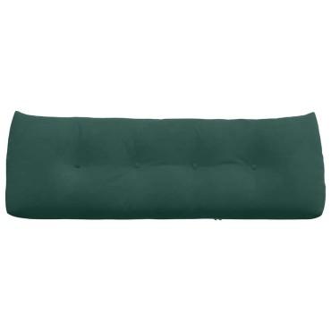 vidaXL Μαξιλάρι Πλάτης Σκούρο Πράσινο 140 x 24 x 50 εκ Βελούδο