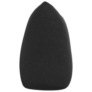 vidaXL Μαξιλάρι Πλάτης Μαύρο 140 x 24 x 50 εκ Βελούδο