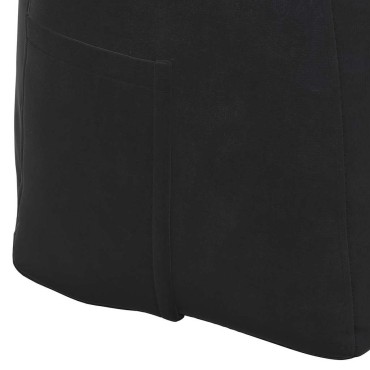 vidaXL Μαξιλάρι Πλάτης Μαύρο 140 x 24 x 50 εκ Βελούδο