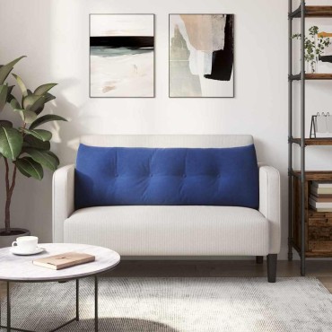 vidaXL Μαξιλάρι Πλάτης Μπλε Αστυνομίας 140 x 24 x 50 εκ Βελούδο