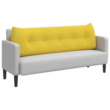 vidaXL Μαξιλάρι Πλάτης Απαλό Κίτρινο 160 x 24 x 50 εκ ύφασμα
