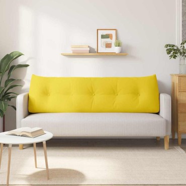 vidaXL Μαξιλάρι Πλάτης Απαλό Κίτρινο 160 x 24 x 50 εκ ύφασμα