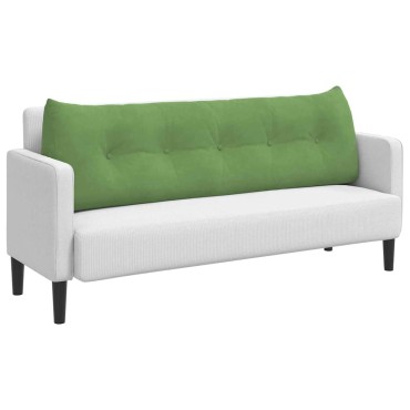 vidaXL Μαξιλάρι Πλάτης Ανοιχτό Πράσινο 160 x 24 x 50 εκ Βελούδο