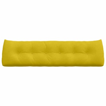 vidaXL Μαξιλάρι Πλάτης Κίτρινο 180 x 24 x 50 εκ Βελούδο