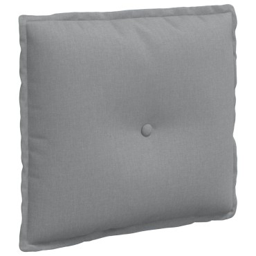 vidaXL Μαξιλάρι Πλάτης Ανοιχτό γκρι 50 x 19 x 45 εκ ύφασμα