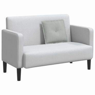 vidaXL Μαξιλάρι Πλάτης Ανοιχτό γκρι 50 x 45 εκ. Υφασμάτινο Κορντουρά