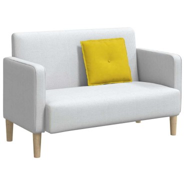 vidaXL Μαξιλάρι Πλάτης Κίτρινο 50 x 45 εκ. Υφασμάτινο Κορντουρά