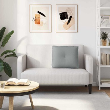 vidaXL Μαξιλάρι Πλάτης Ανοιχτό γκρι 60 x 19 x 50 εκ ύφασμα