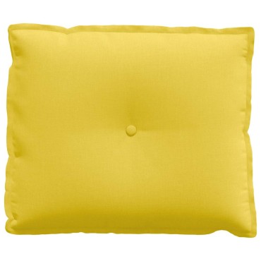 vidaXL Μαξιλάρι Πλάτης Απαλό Κίτρινο 60 x 19 x 50 εκ ύφασμα