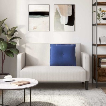 vidaXL Μαξιλάρι Πλάτης Μπλε Αστυνομίας 60 x 50 cm Υφασμάτινο Κορντουρά