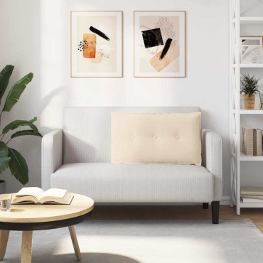 vidaXL Μαξιλάρι Πλάτης Μπεζ 80 x 50 cm Ύφασμα Μικροΐνας