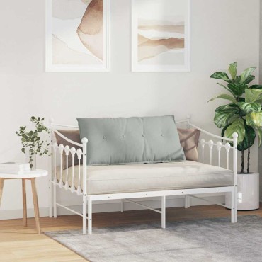 vidaXL Μαξιλάρι Πλάτης Ανοιχτό γκρι 100 x 50 cm Υφασμάτινο Κορντουρά