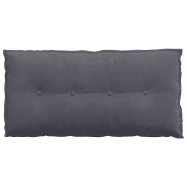 vidaXL Μαξιλάρι Πλάτης Σκούρο Γκρι 100 x 50 cm Υφασμάτινο Κορντουρά