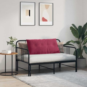 vidaXL Μαξιλάρι Πλάτης Κόκκινο 100 x 50 cm Υφασμάτινο Κορντουρά