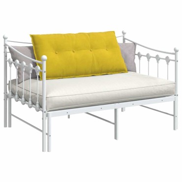vidaXL Μαξιλάρι Πλάτης Κίτρινο 100 x 50 cm Υφασμάτινο Κορντουρά