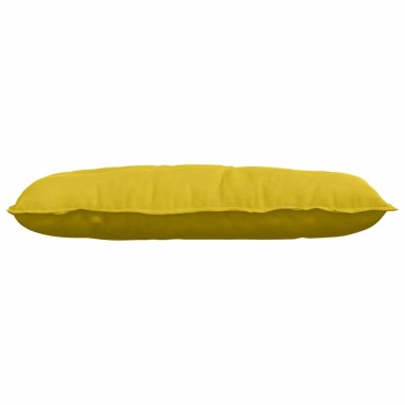 vidaXL Μαξιλάρι Πλάτης Κίτρινο 100 x 50 cm Υφασμάτινο Κορντουρά