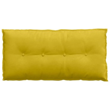 vidaXL Μαξιλάρι Πλάτης Κίτρινο 100 x 50 cm Υφασμάτινο Κορντουρά