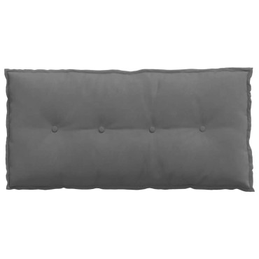 vidaXL Μαξιλάρι Πλάτης Σκούρο Γκρι 100 x 50 cm Ύφασμα Μικροΐνας