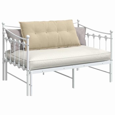 vidaXL Μαξιλάρι Πλάτης Κρεμ 100 x 50 cm Ύφασμα Μικροΐνας