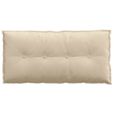 vidaXL Μαξιλάρι Πλάτης Κρεμ 100 x 50 cm Ύφασμα Μικροΐνας