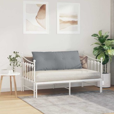 vidaXL Μαξιλάρι Πλάτης Ανοιχτό γκρι 120 x 19 x 50 εκ ύφασμα