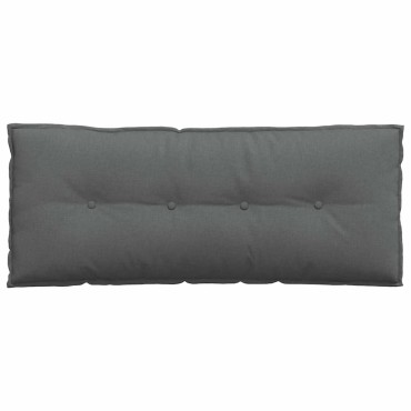 vidaXL Μαξιλάρι Πλάτης Σκούρο Γκρι 120 x 19 x 50 εκ ύφασμα