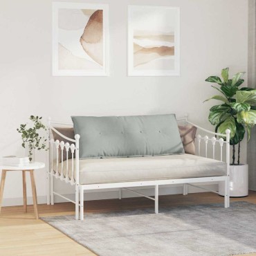 vidaXL Μαξιλάρι Πλάτης Ανοιχτό γκρι 120 x 50 cm Υφασμάτινο Κορντουρά