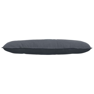 vidaXL Μαξιλάρι Πλάτης Σκούρο Γκρι 120 x 50 cm Υφασμάτινο Κορντουρά