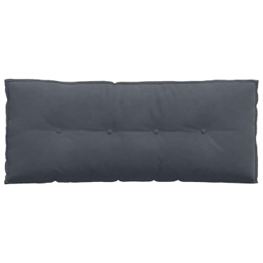 vidaXL Μαξιλάρι Πλάτης Σκούρο Γκρι 120 x 50 cm Υφασμάτινο Κορντουρά