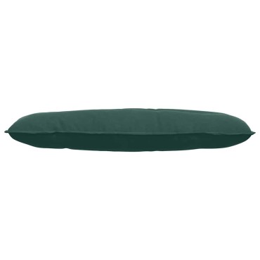 vidaXL Μαξιλάρι Πλάτης Σκούρο Πράσινο 120 x 50 cm Υφασμάτινο Κορντουρά