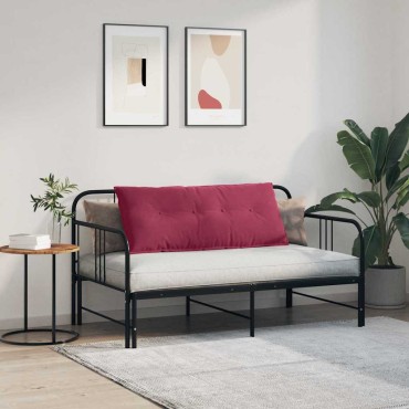 vidaXL Μαξιλάρι Πλάτης Κόκκινο 120 x 50 cm Υφασμάτινο Κορντουρά