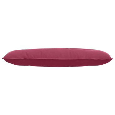 vidaXL Μαξιλάρι Πλάτης Κόκκινο 120 x 50 cm Υφασμάτινο Κορντουρά